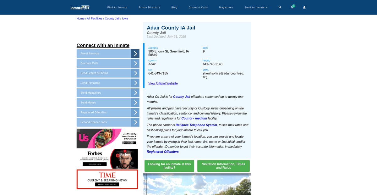 Preview of inmateaid.com