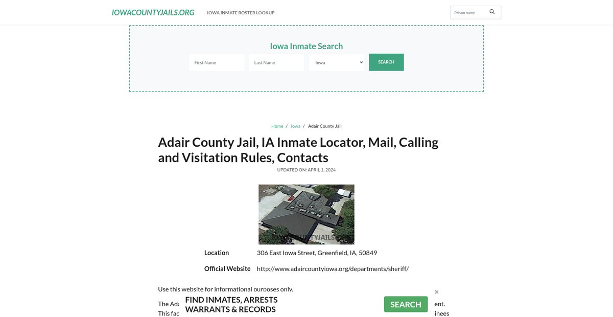 Preview of iowacountyjails.org