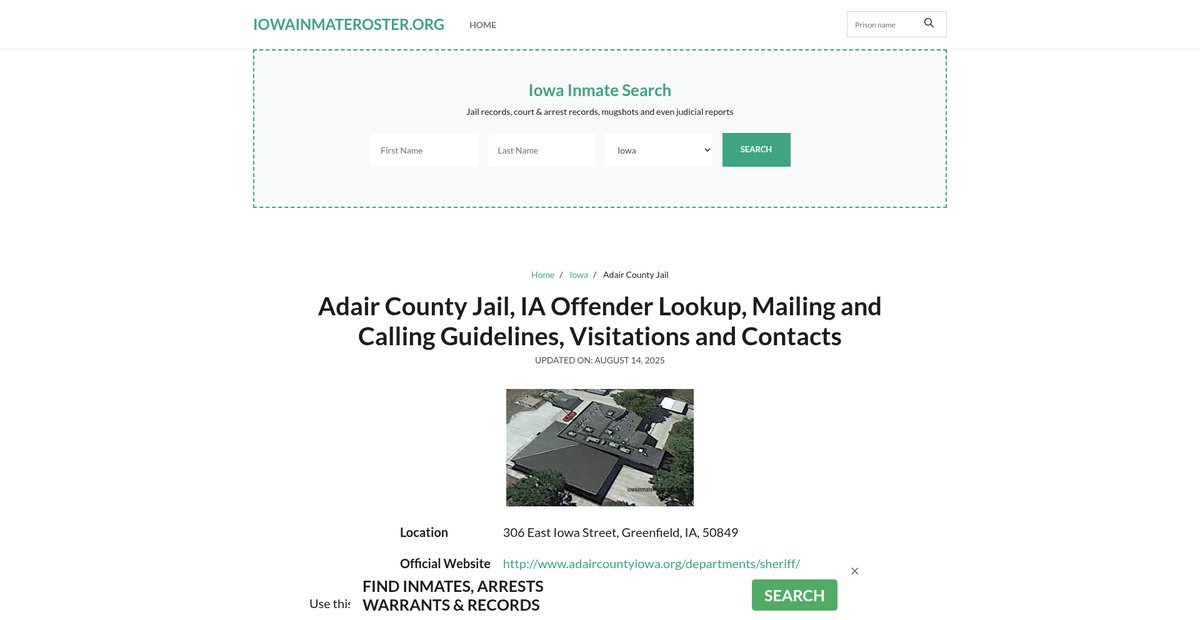 Preview of iowainmateroster.org