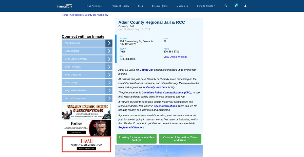 Preview of inmateaid.com