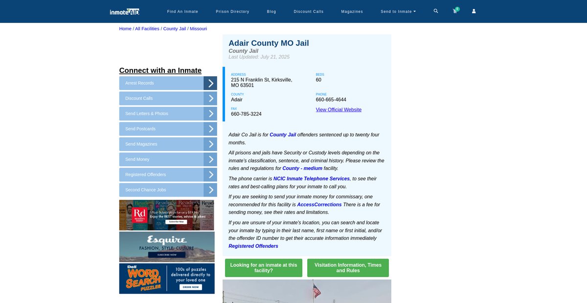 Preview of inmateaid.com