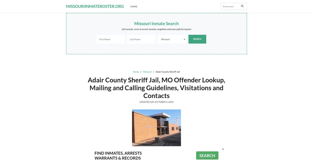 Preview of missouriinmateroster.org