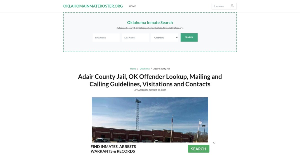 Preview of oklahomainmateroster.org