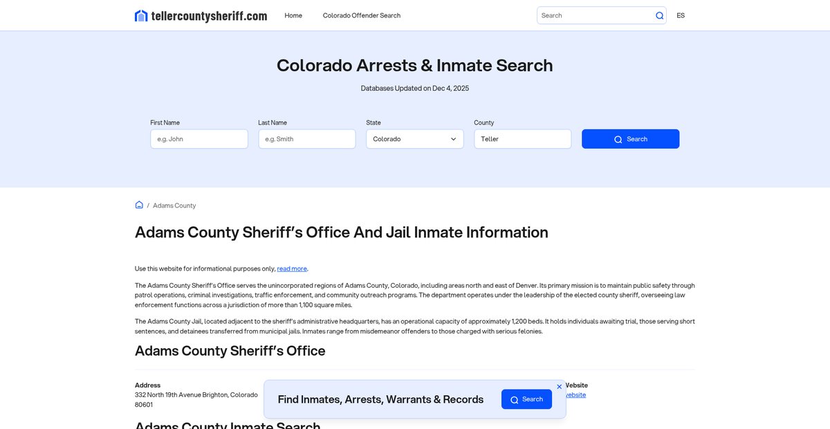Preview of tellercountysheriff.com