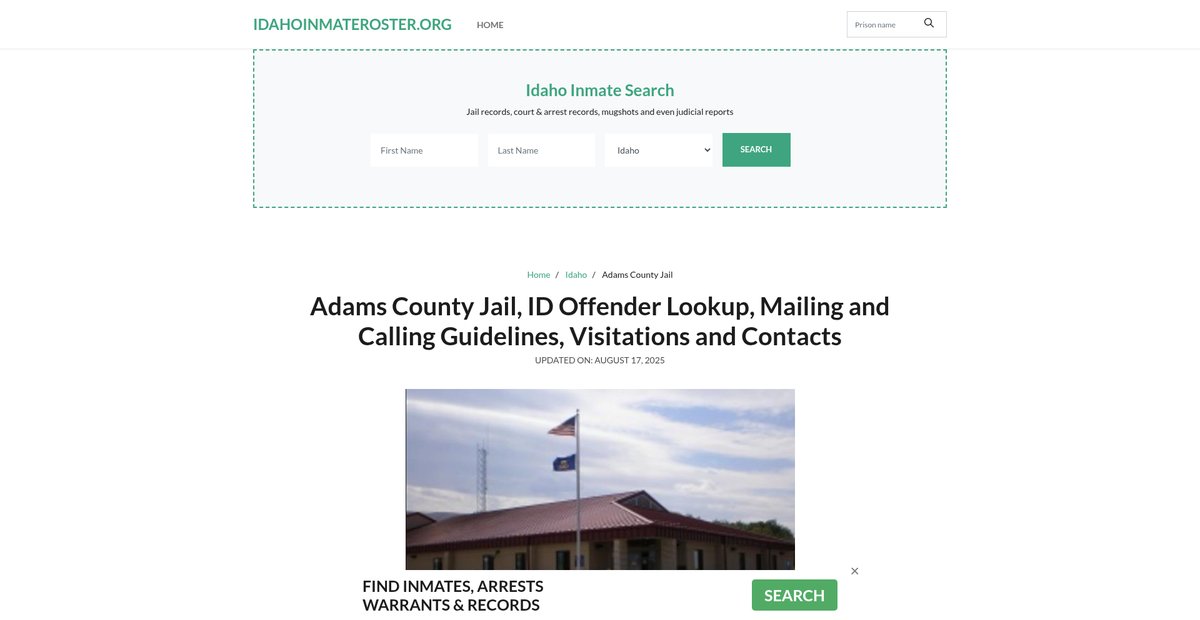 Preview of idahoinmateroster.org