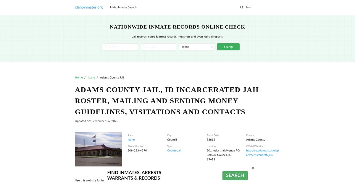 Preview of idahoinmates.org