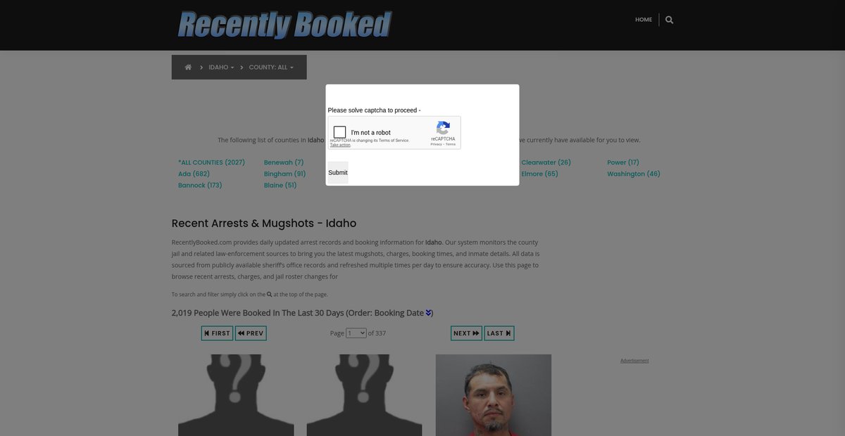 Preview of recentlybooked.com
