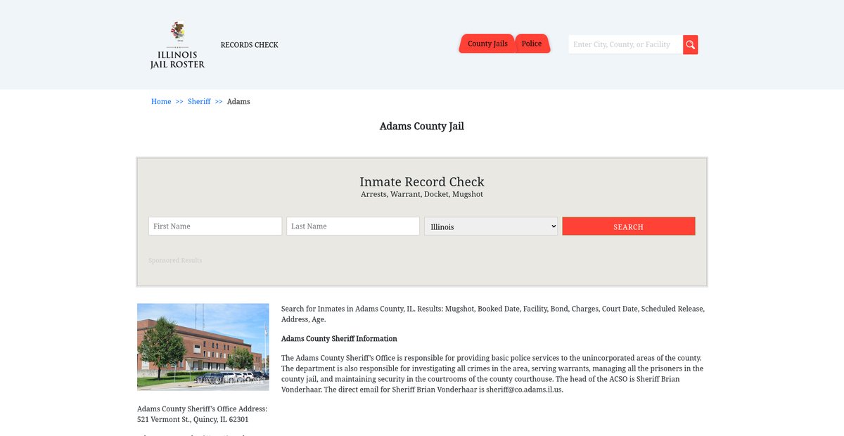 Preview of illinoisjailroster.com