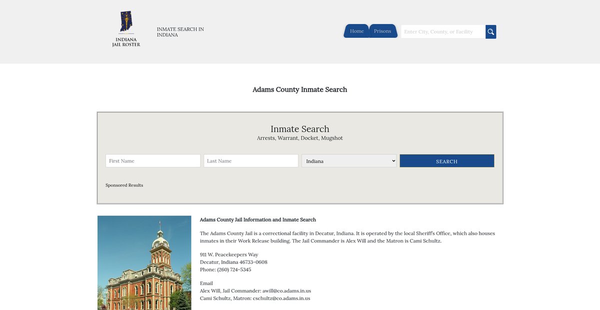 Preview of indianajailroster.com