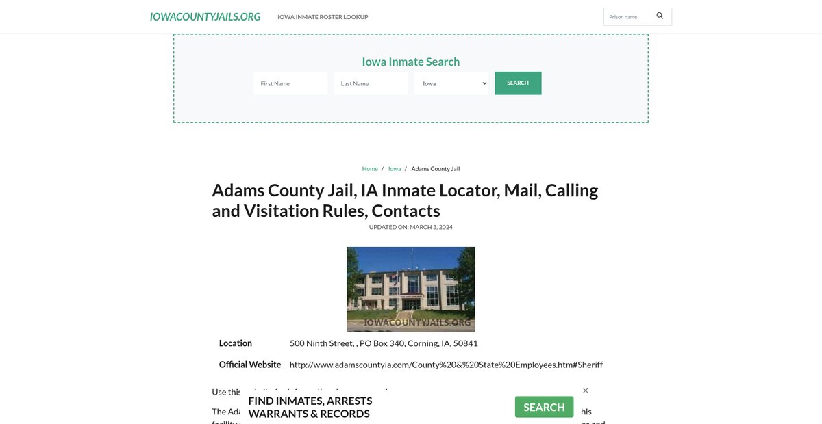 Preview of iowacountyjails.org