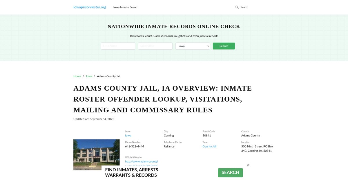 Preview of iowaprisonroster.org