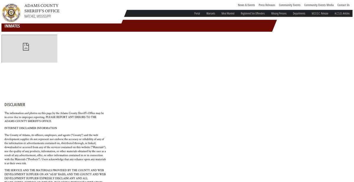 Preview of adamscosheriff.org