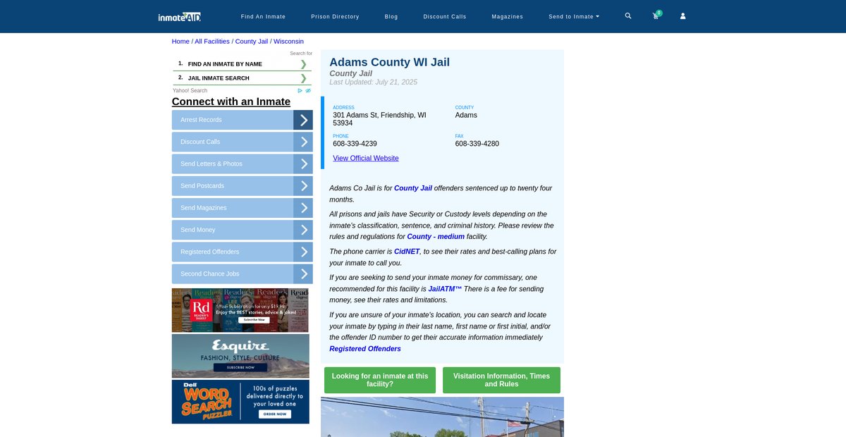 Preview of inmateaid.com