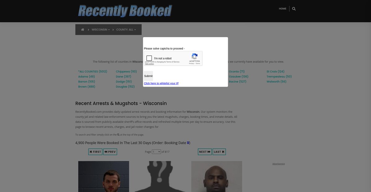 Preview of recentlybooked.com