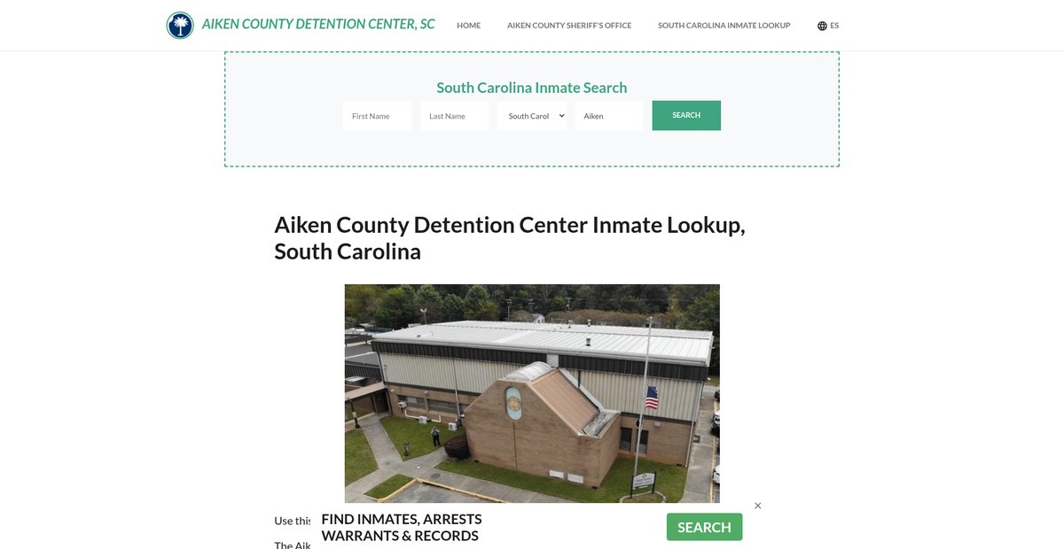 Preview of aikencountydetentionsc.org