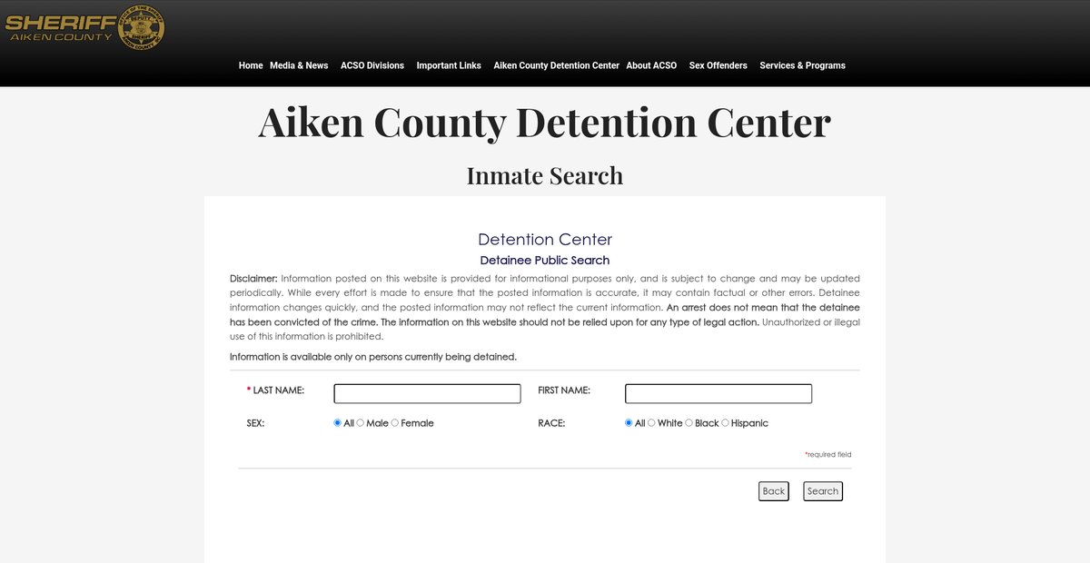 Preview of aikencountysheriff.net