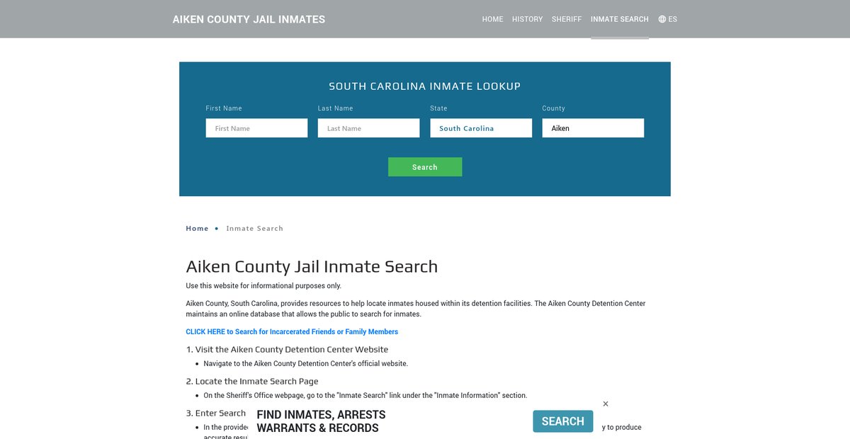 Preview of aikenjailroster.org
