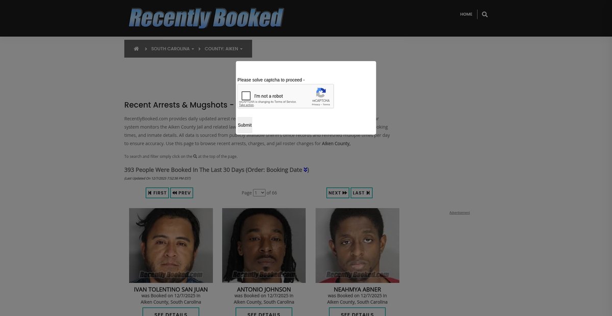 Preview of recentlybooked.com