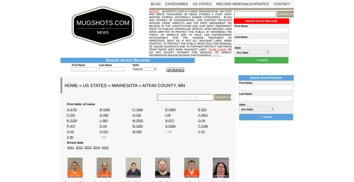 Preview of mugshots.com