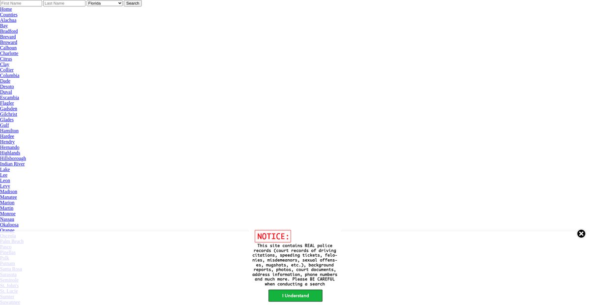 Preview of florida.arrests.org