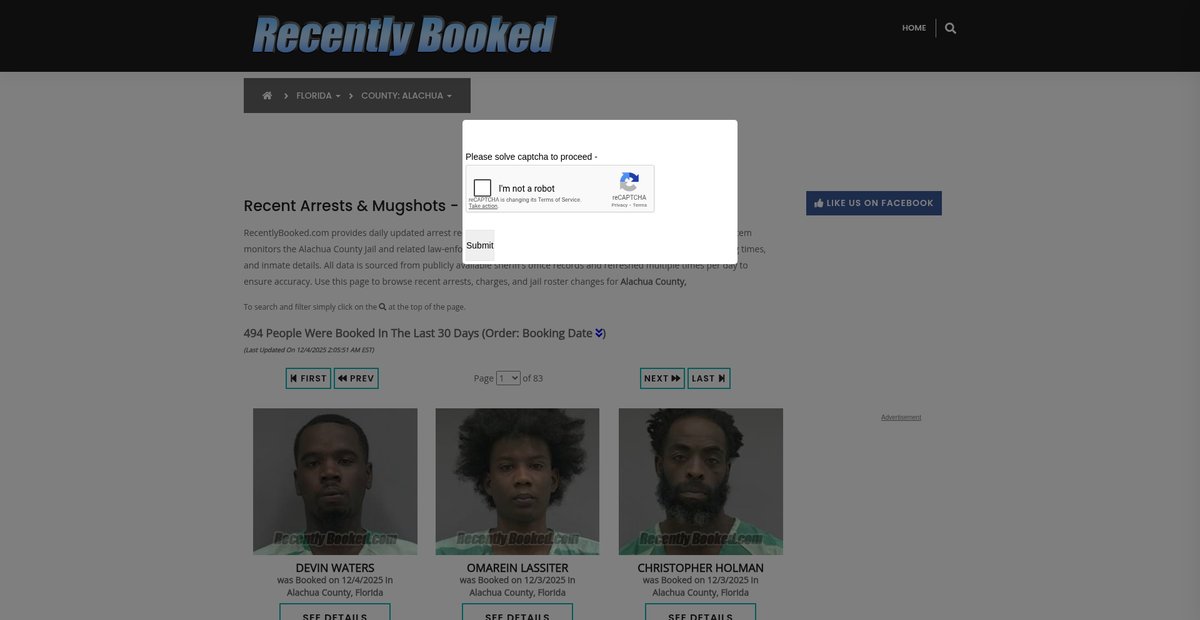 Preview of recentlybooked.com