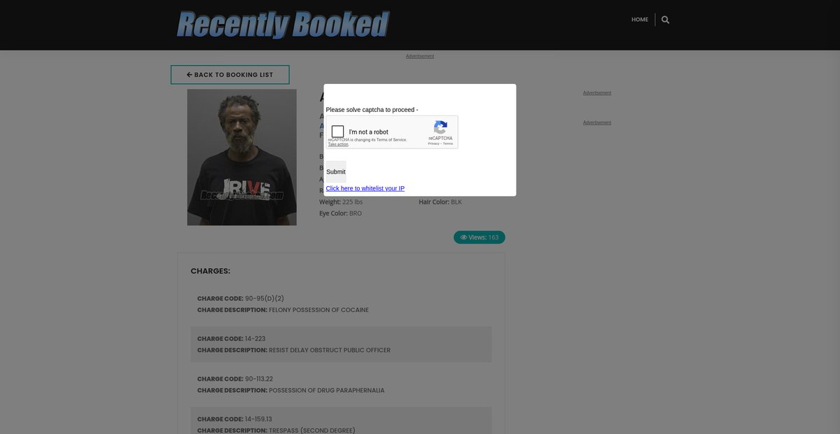Preview of recentlybooked.com