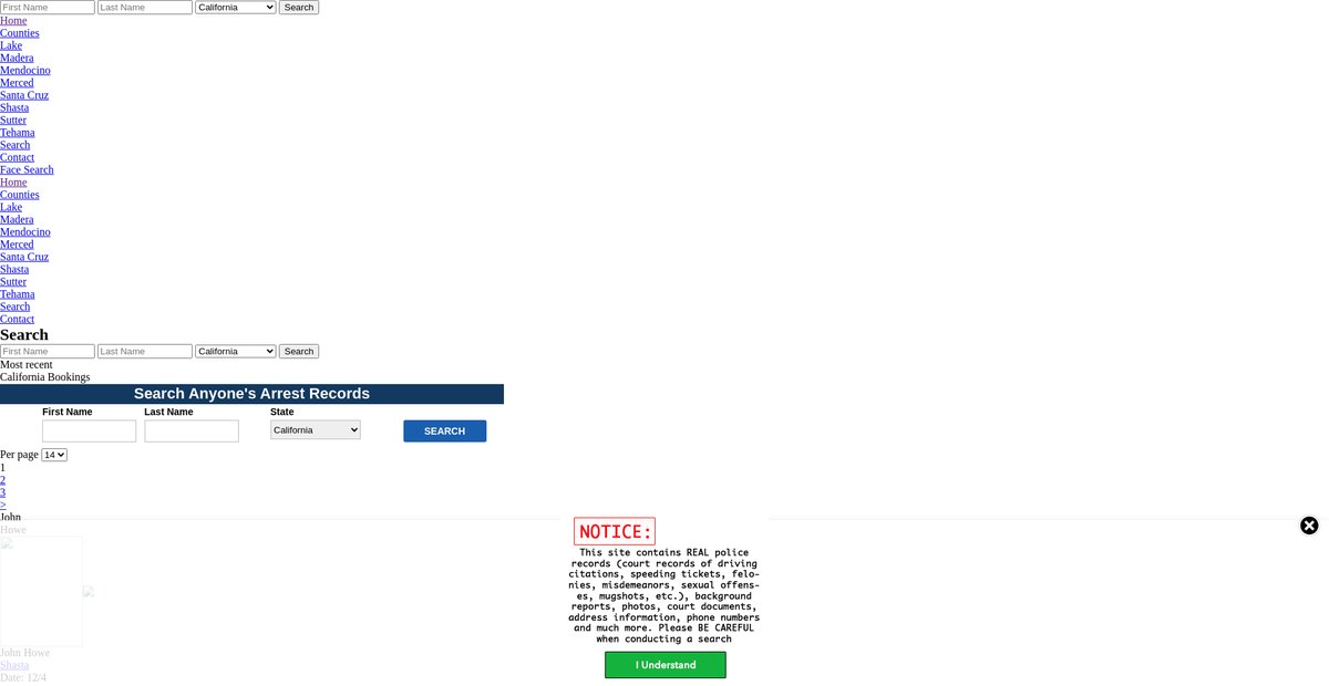 Preview of california.arrests.org