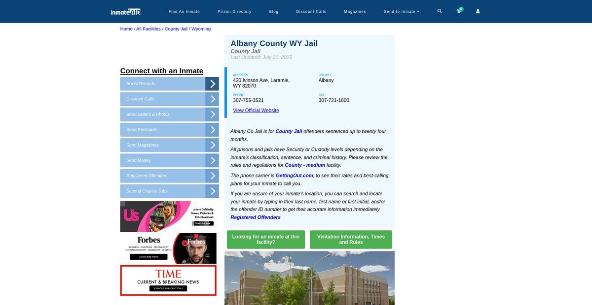 Preview of inmateaid.com