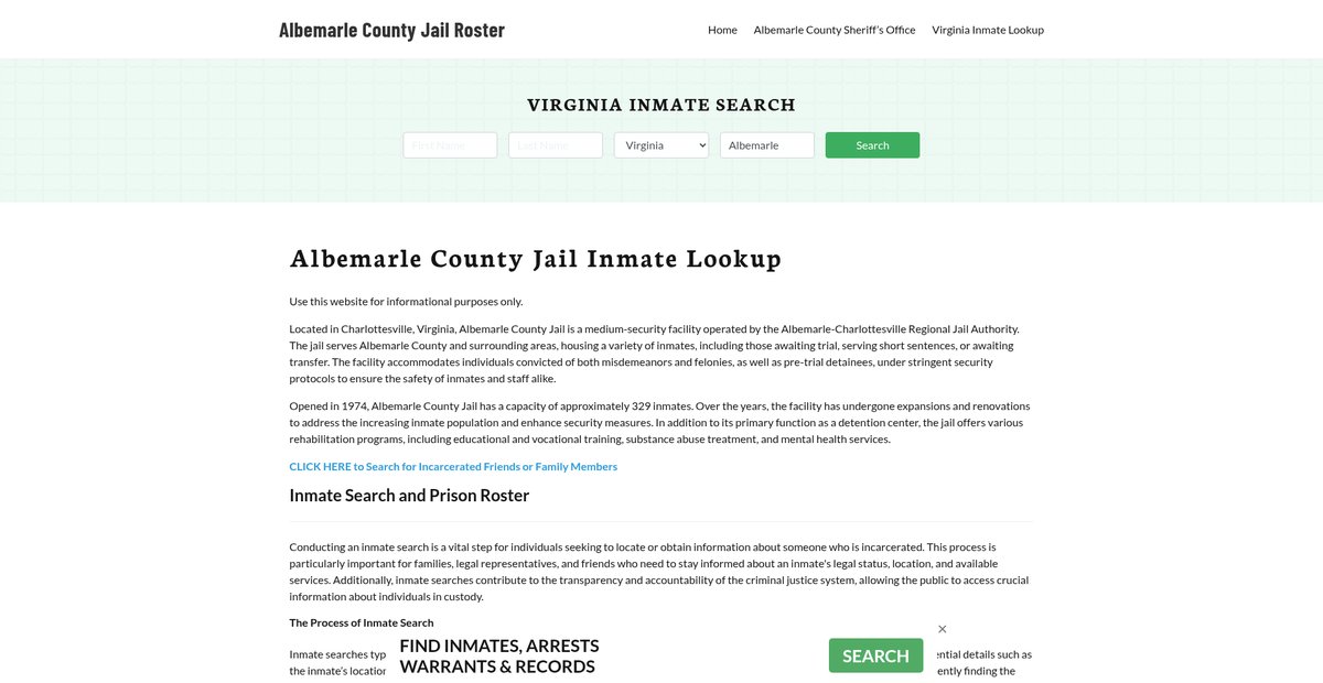 Preview of albemarlecountyjail.org