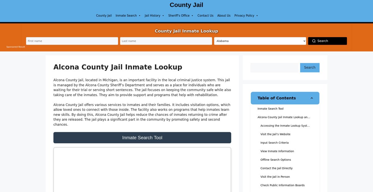 Preview of alcona.countyjail.org