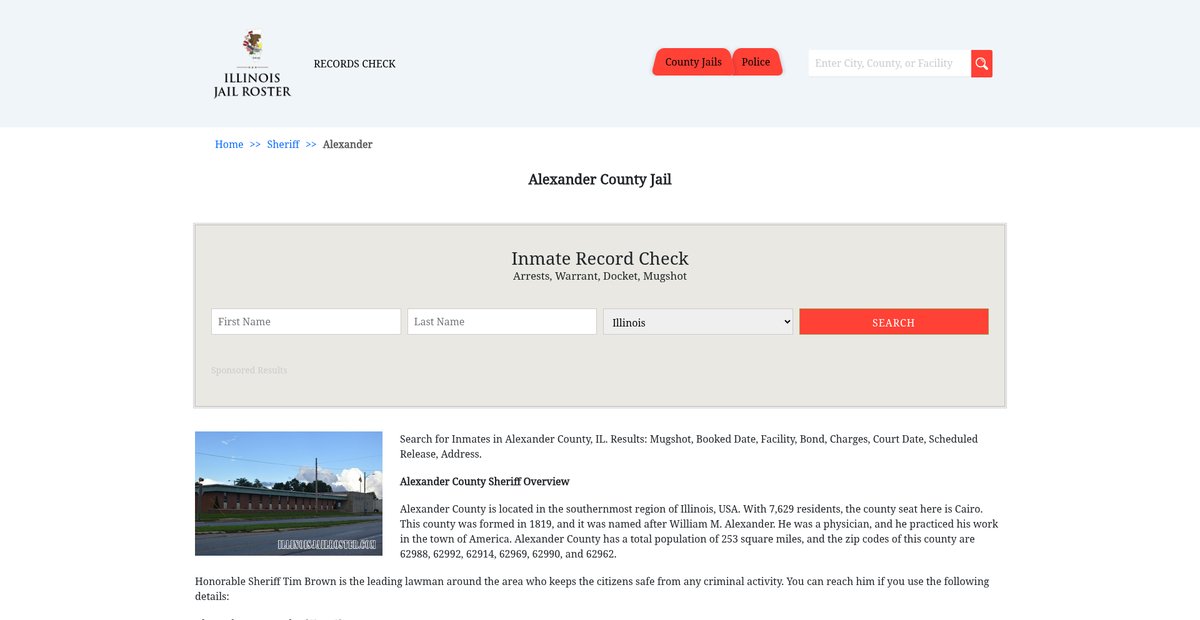 Preview of illinoisjailroster.com
