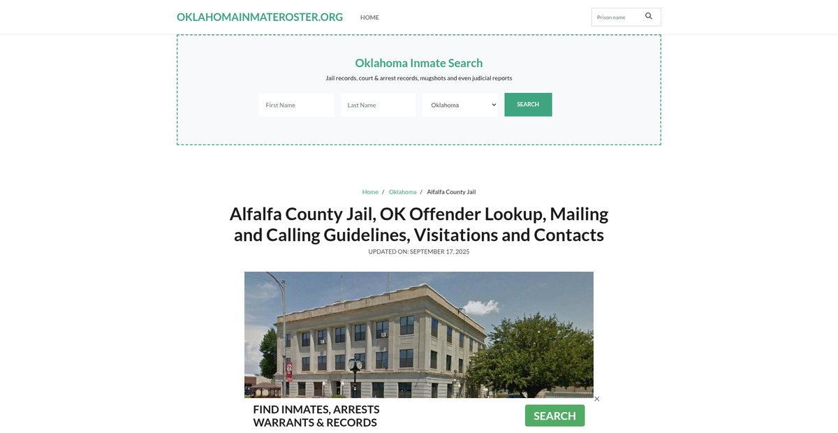 Preview of oklahomainmateroster.org