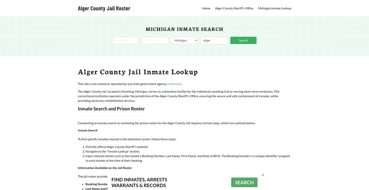 Preview of algercountyjail.org