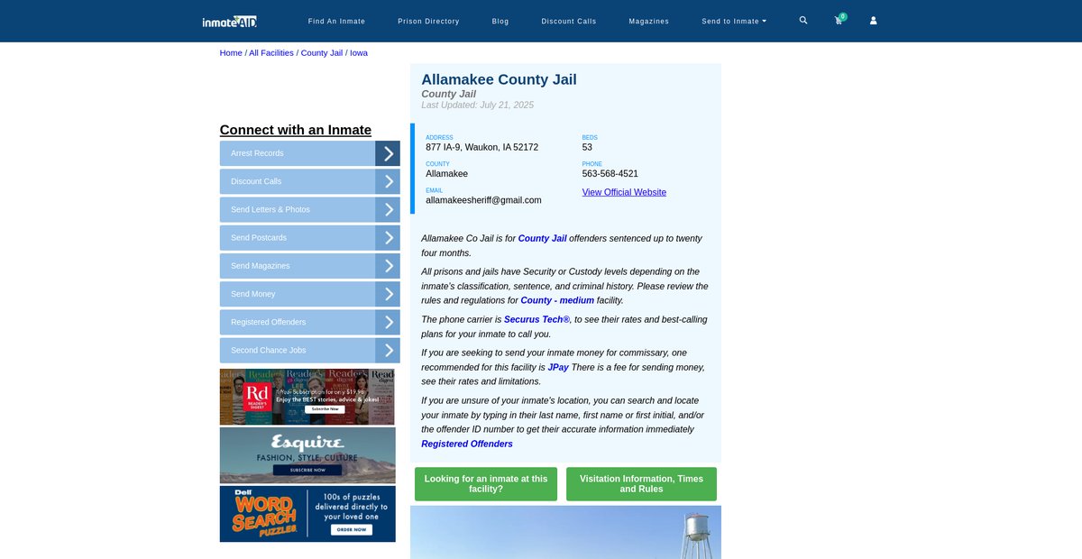 Preview of inmateaid.com