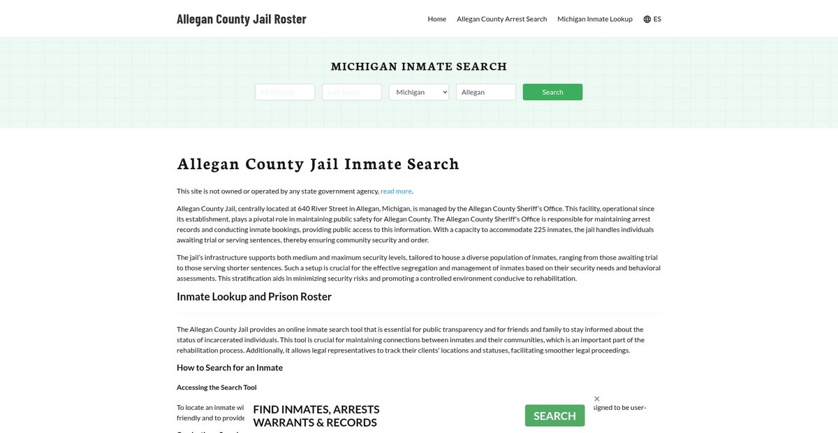Preview of allegancountyjail.org