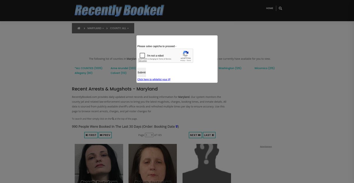 Preview of recentlybooked.com