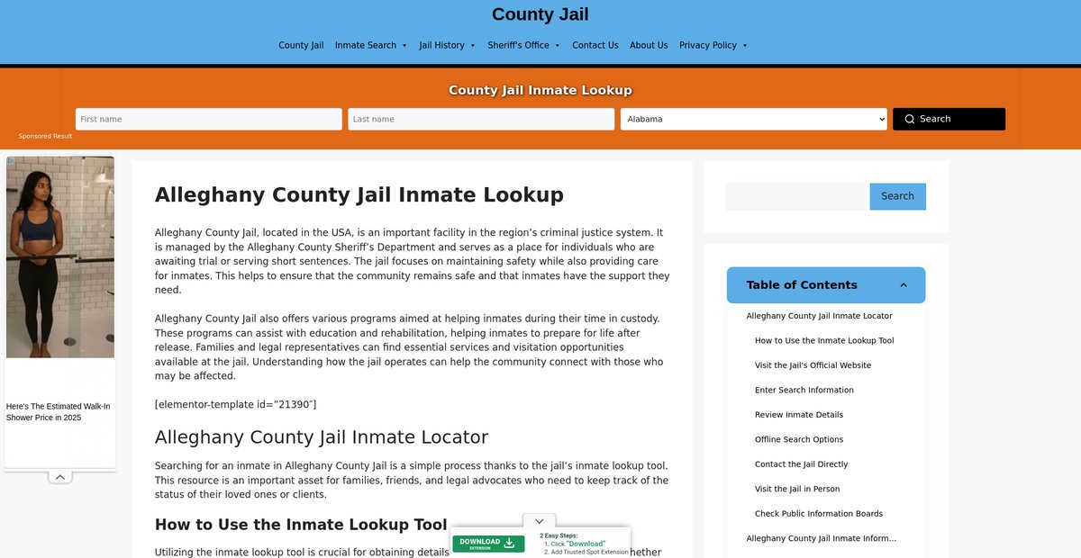 Preview of alleghany.countyjail.org