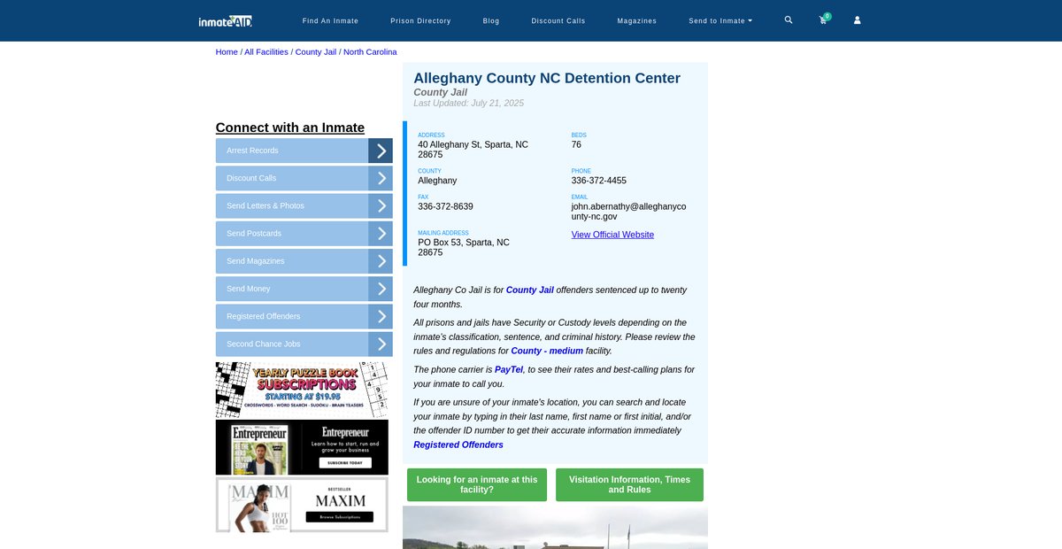 Preview of inmateaid.com