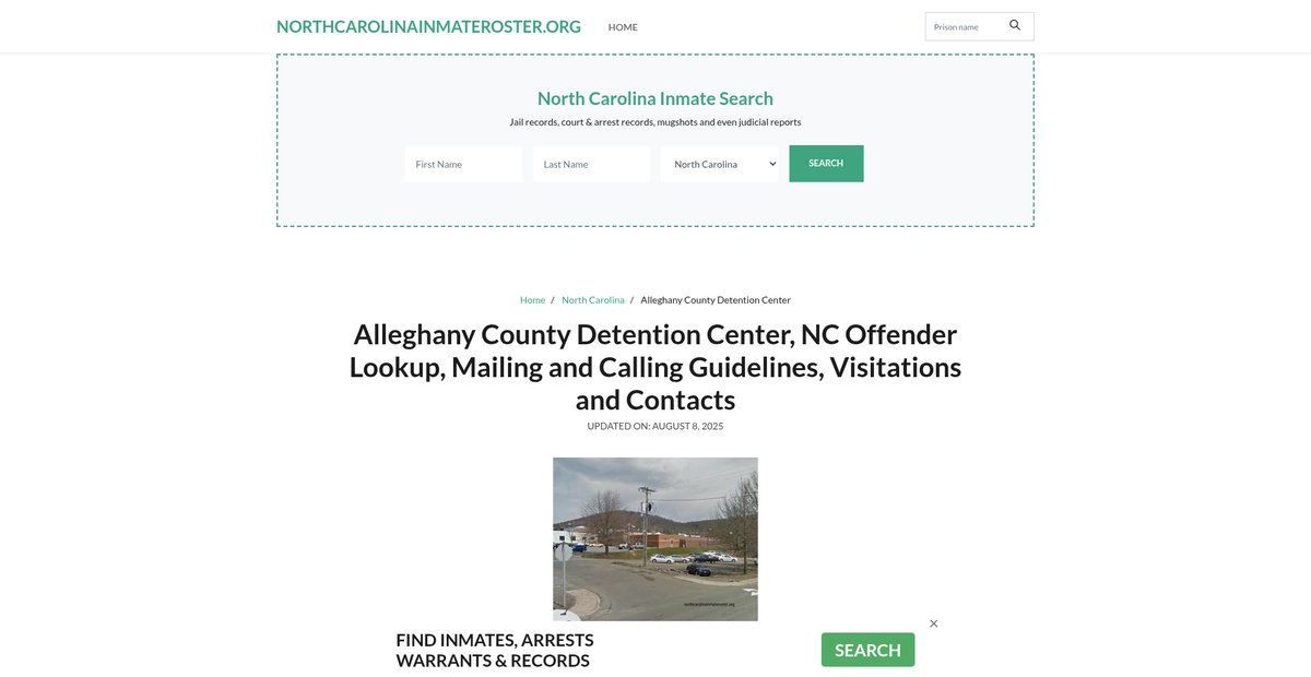 Preview of northcarolinainmateroster.org