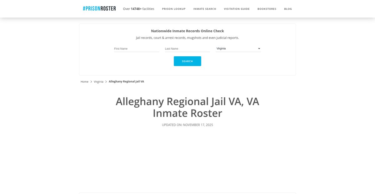 Preview of prisonroster.com