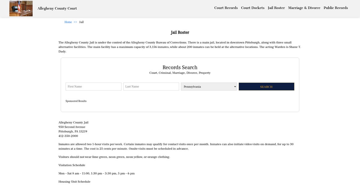 Preview of alleghenycountycourt.org