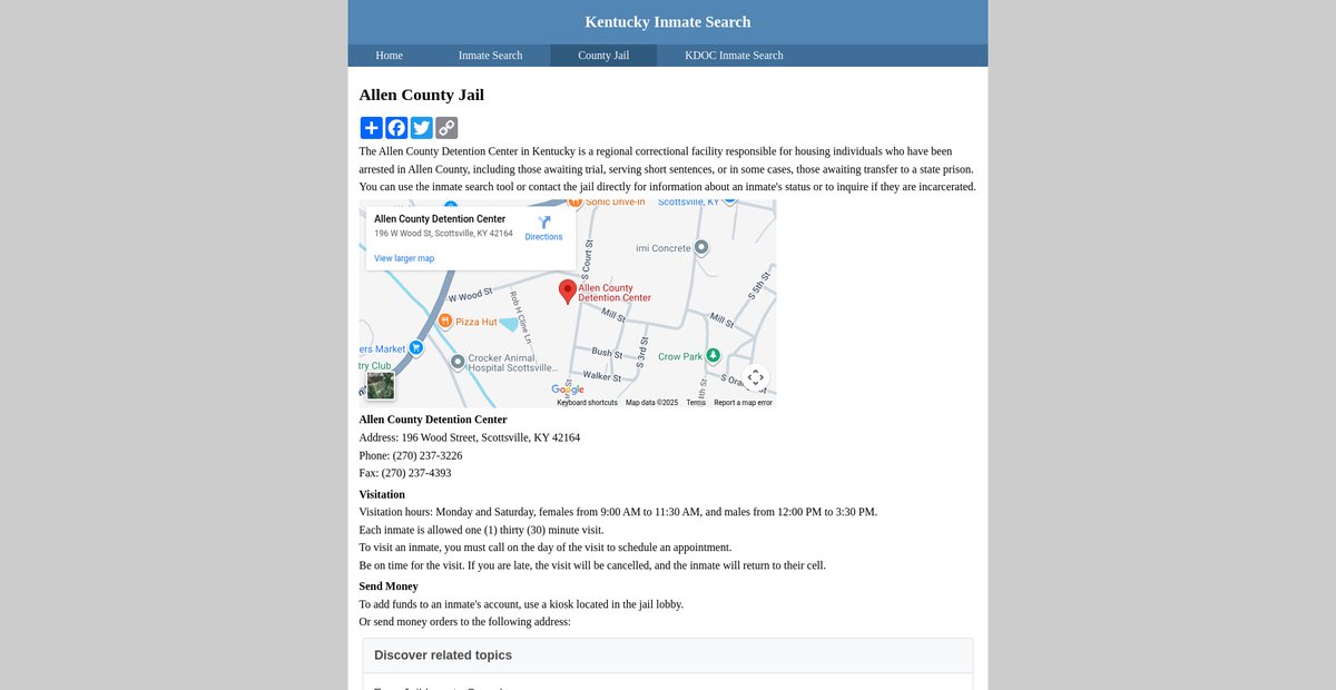 Preview of inmatesearchkentucky.org