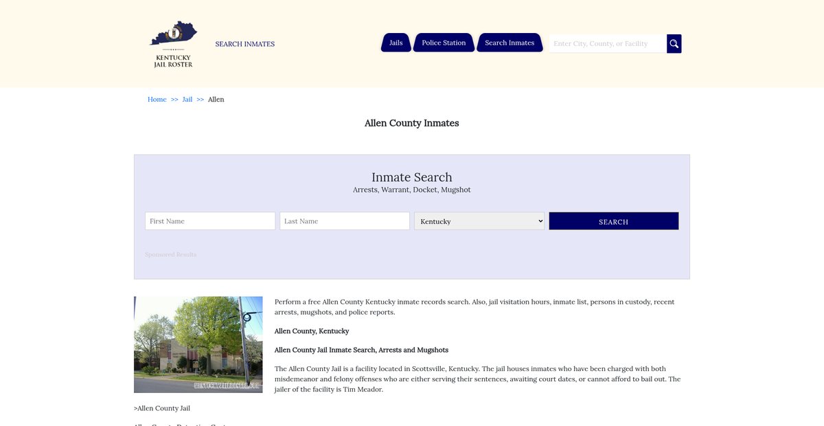 Preview of kentuckyjailroster.com
