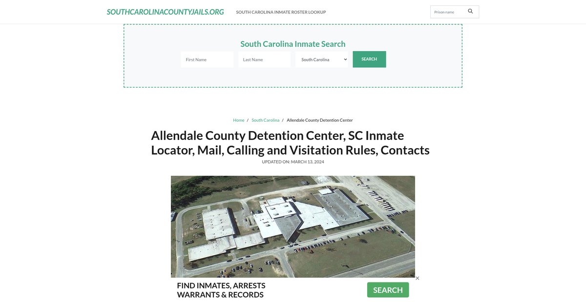 Preview of southcarolinacountyjails.org
