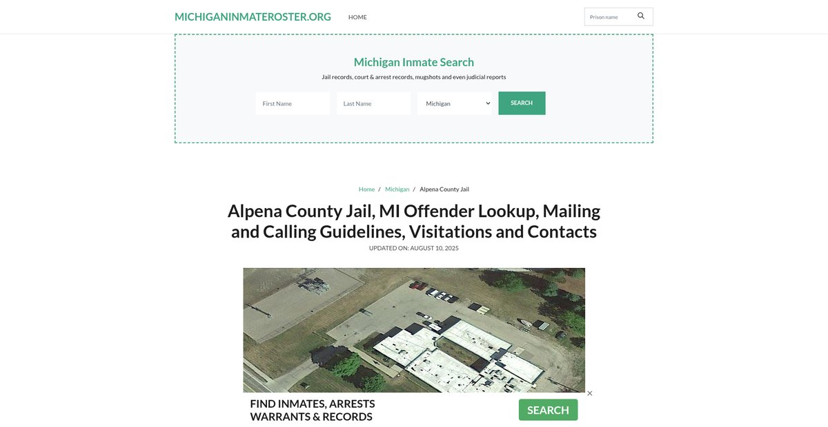 Preview of michiganinmateroster.org