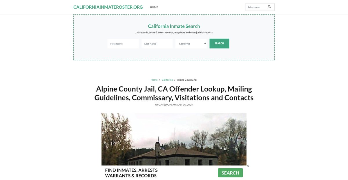 Preview of californiainmateroster.org