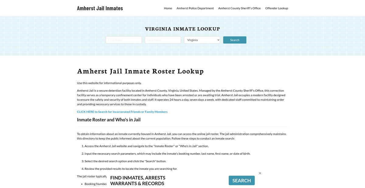 Preview of amherstjail.org