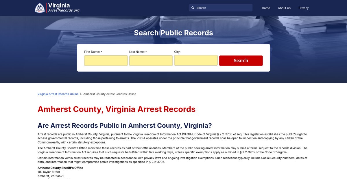 Preview of virginiaarrestrecords.org