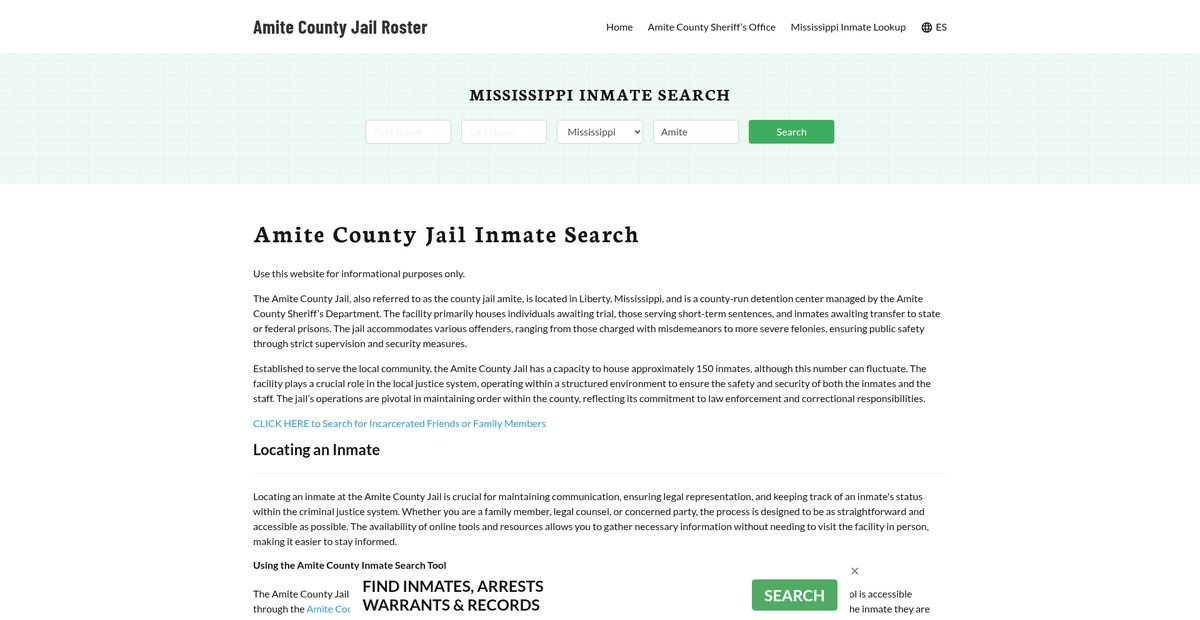Preview of amitecountyjail.org
