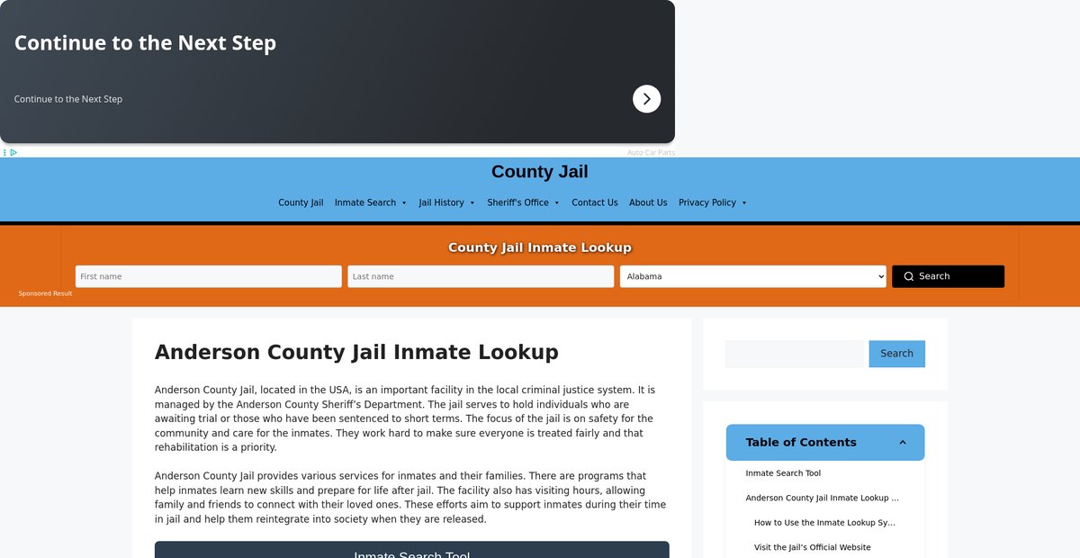 Preview of anderson.countyjail.org